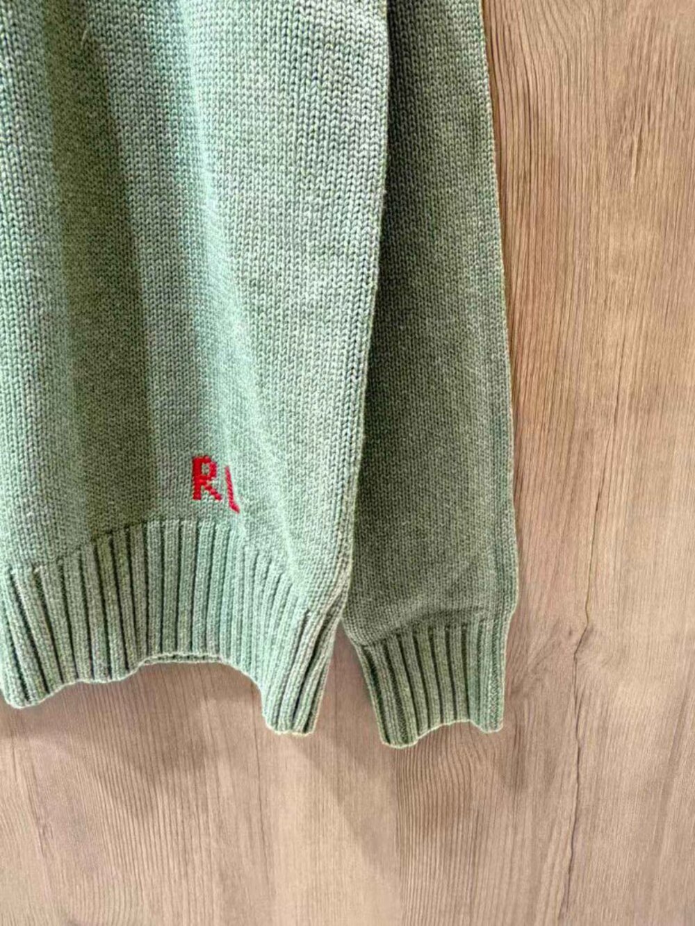 Polo Ralph Lauren Sage Green Preppy Bear Knit Sweater - Picture 4 of 7